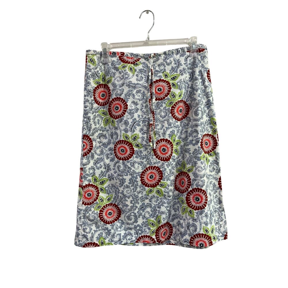 Vintage Y2K The Limited Floral Cotton Cottagecore Midi Skirt Size M
